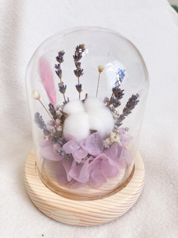 Preserved Flowers in Glass Dome