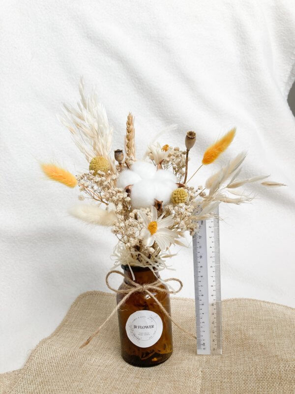 bohemian style dried flowers arrangement