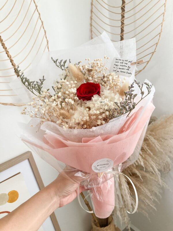 Preserved red rose bouquet upsized