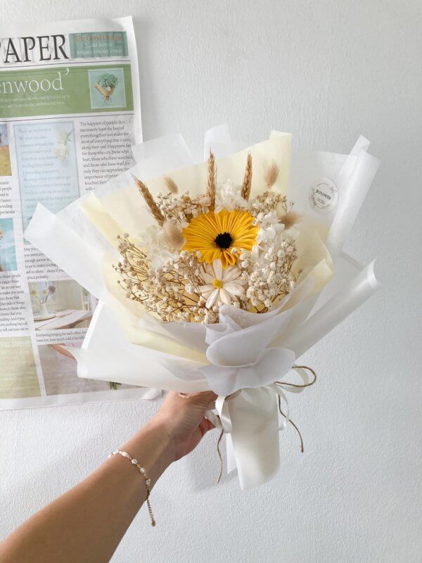 handmade sunflower bouquet