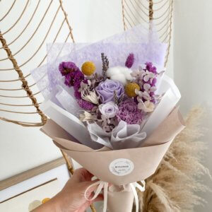 sweet tomita purple flower bouquet