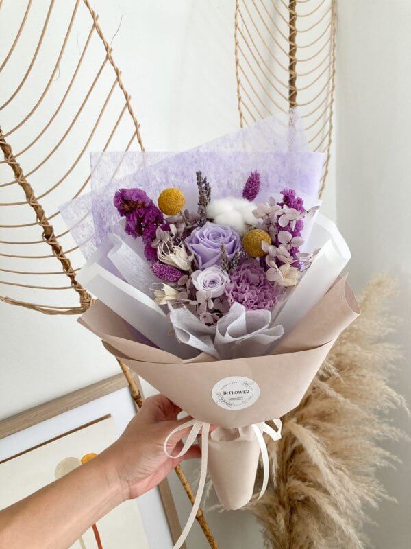 sweet tomita purple flower bouquet